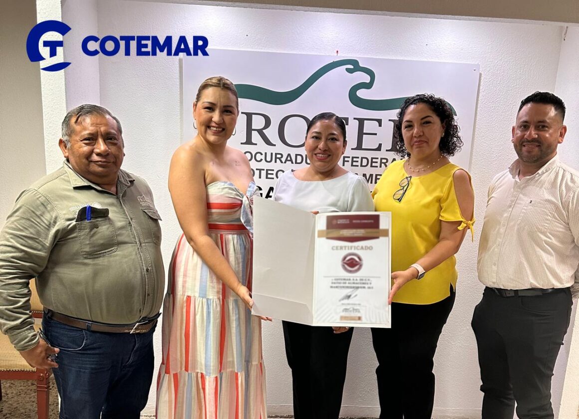 Cotemar recibe certificado de Calidad Ambiental de PROFEPA